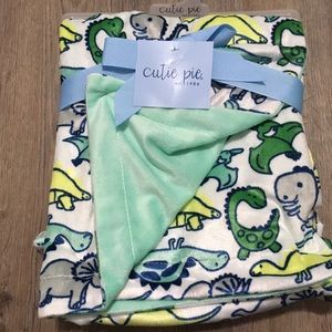 Cutie Pie minky dinosaur blanket
